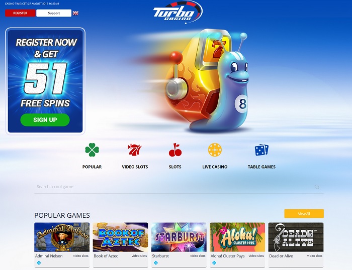 Turbo Casino screenshot